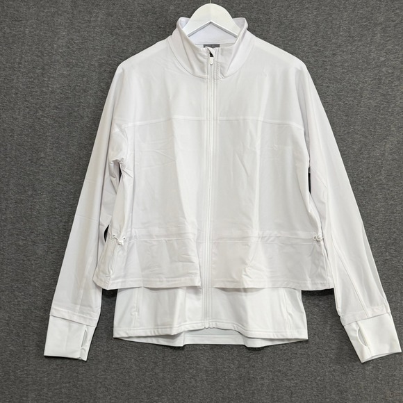 Sweaty Betty Jackets & Blazers - Sweaty Betty Womens Fast Lane Running Jacket L White Water Resistant Athleisure